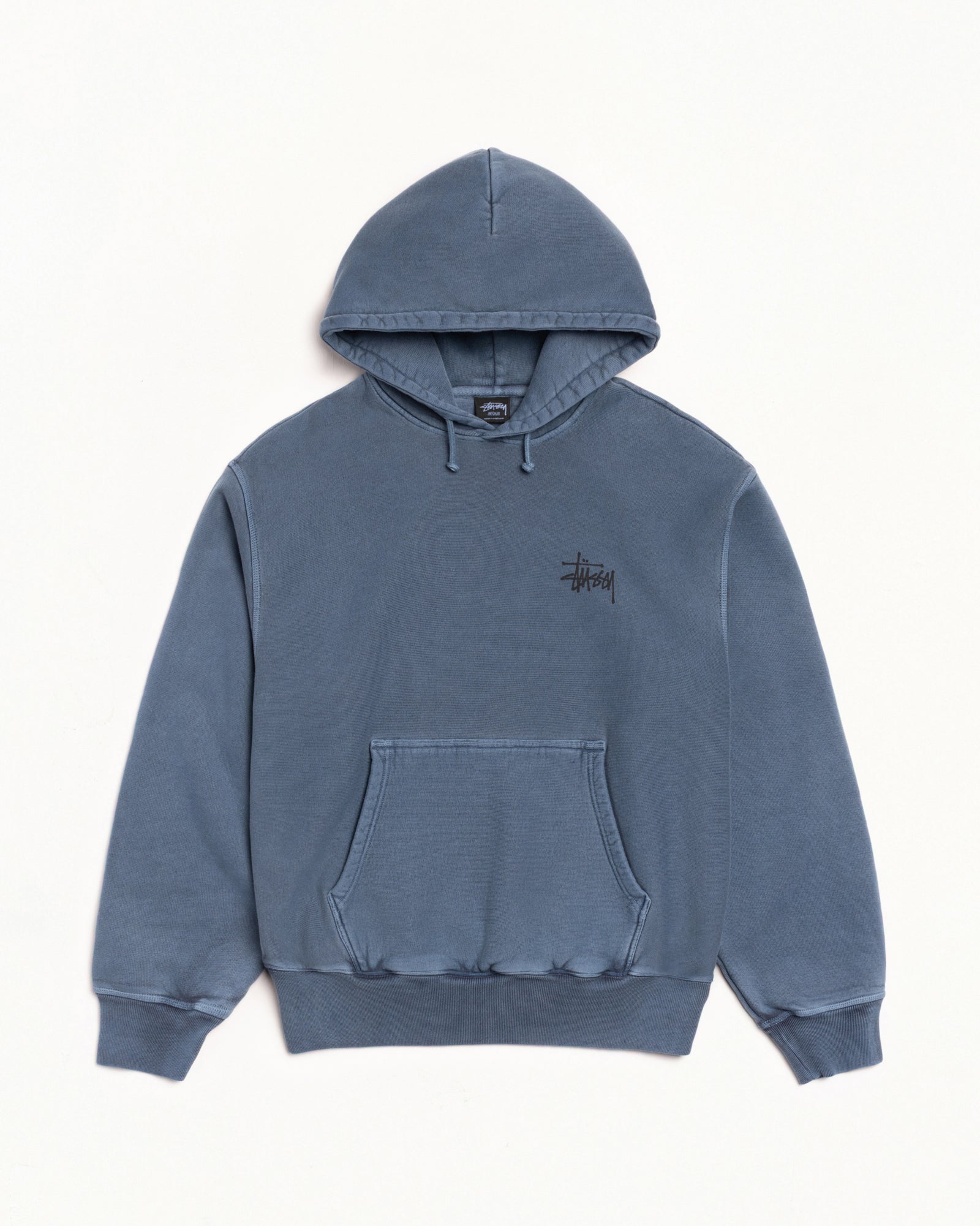 Basic Stussy Pig. Dyed Hood Mens Long Sleeve In Navy