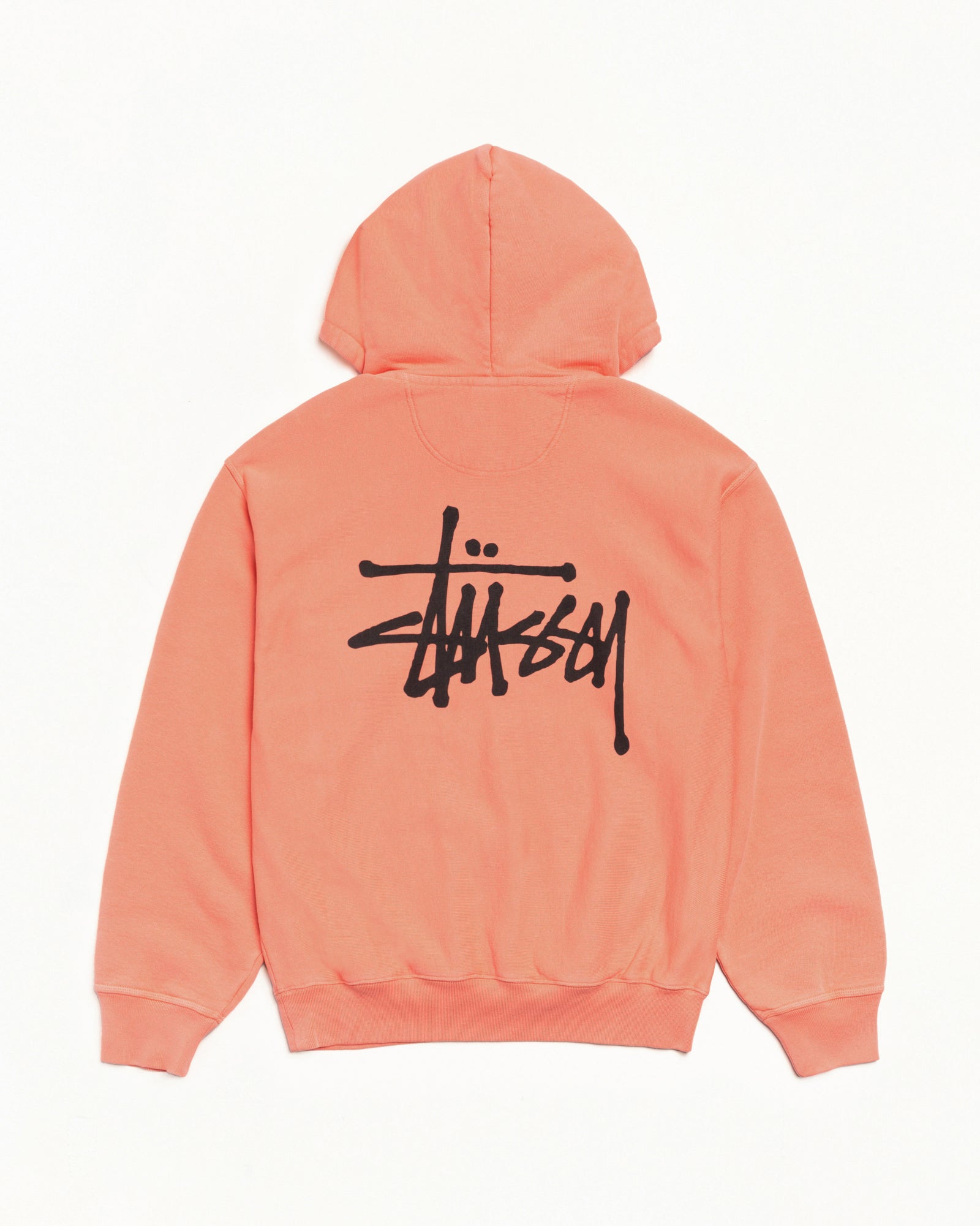 Basic Stussy Pig. Dyed Hood Mens Long Sleeve In Sherbert