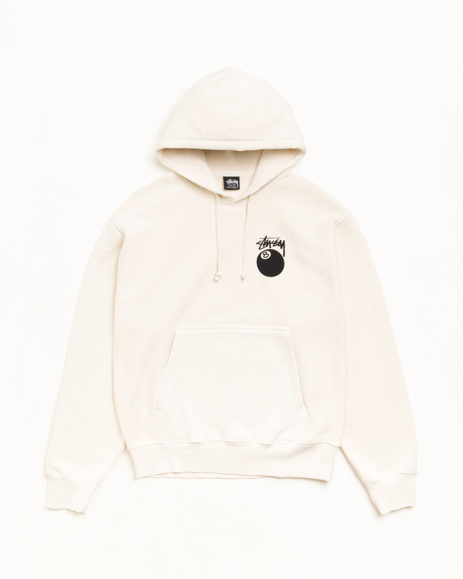 8 Ball Gar. Dyed Hood Mens Long Sleeve In Bone