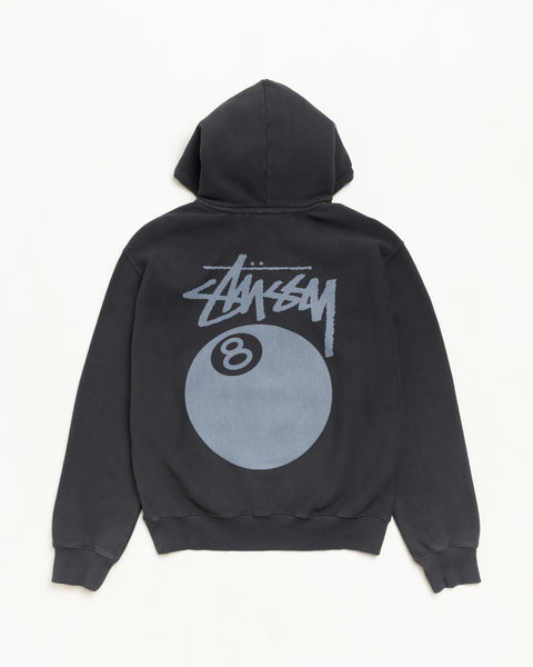 8 Ball Gar. Dyed Hood Mens Long Sleeve In Faded Black