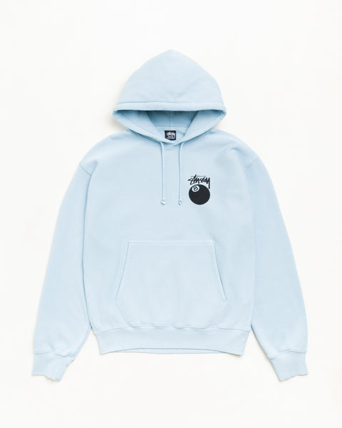 8 Ball Gar. Dyed Hood Mens Long Sleeve In Sky Blue