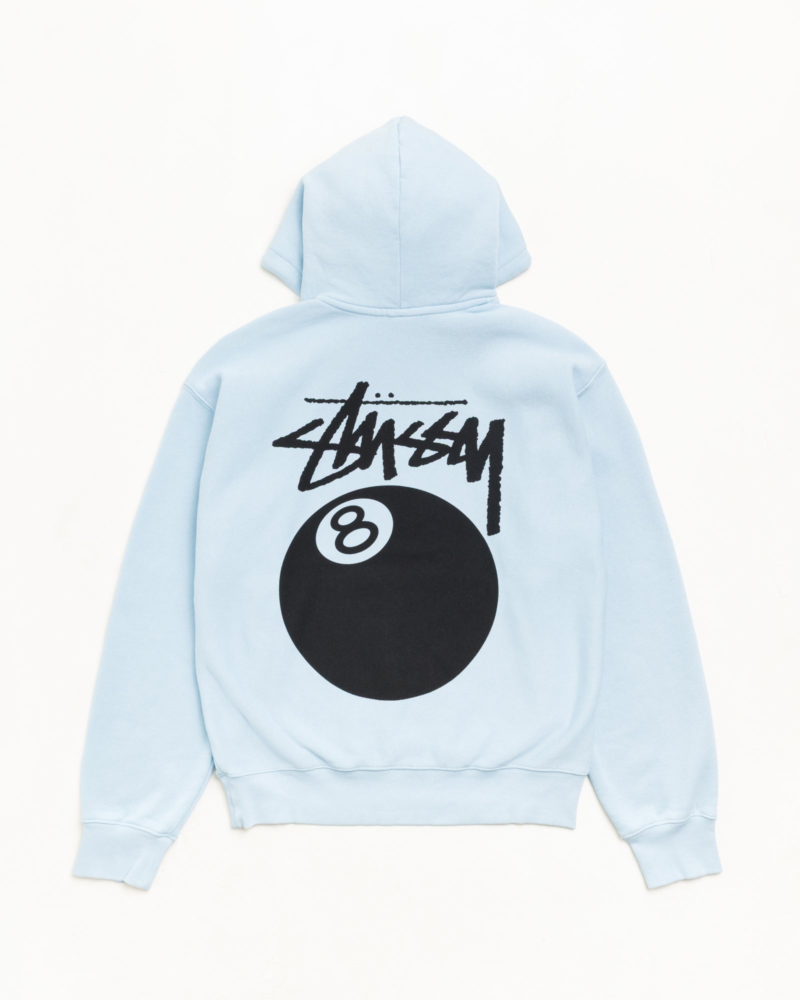 8 Ball Gar. Dyed Hood Mens Long Sleeve In Sky Blue