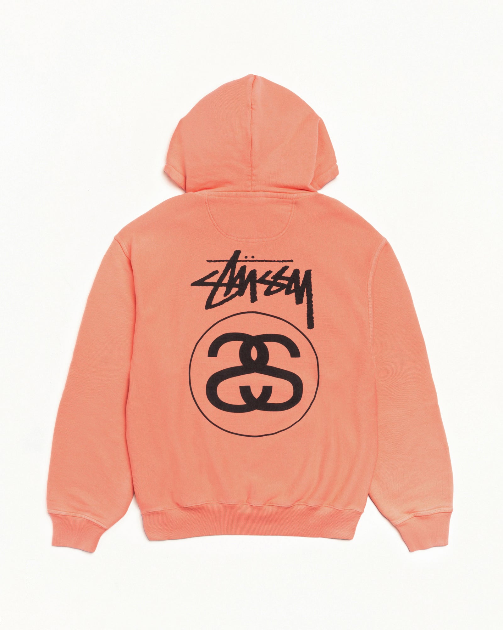 Stock Link Pig. Dyed Hood Mens Long Sleeve In Sherbert