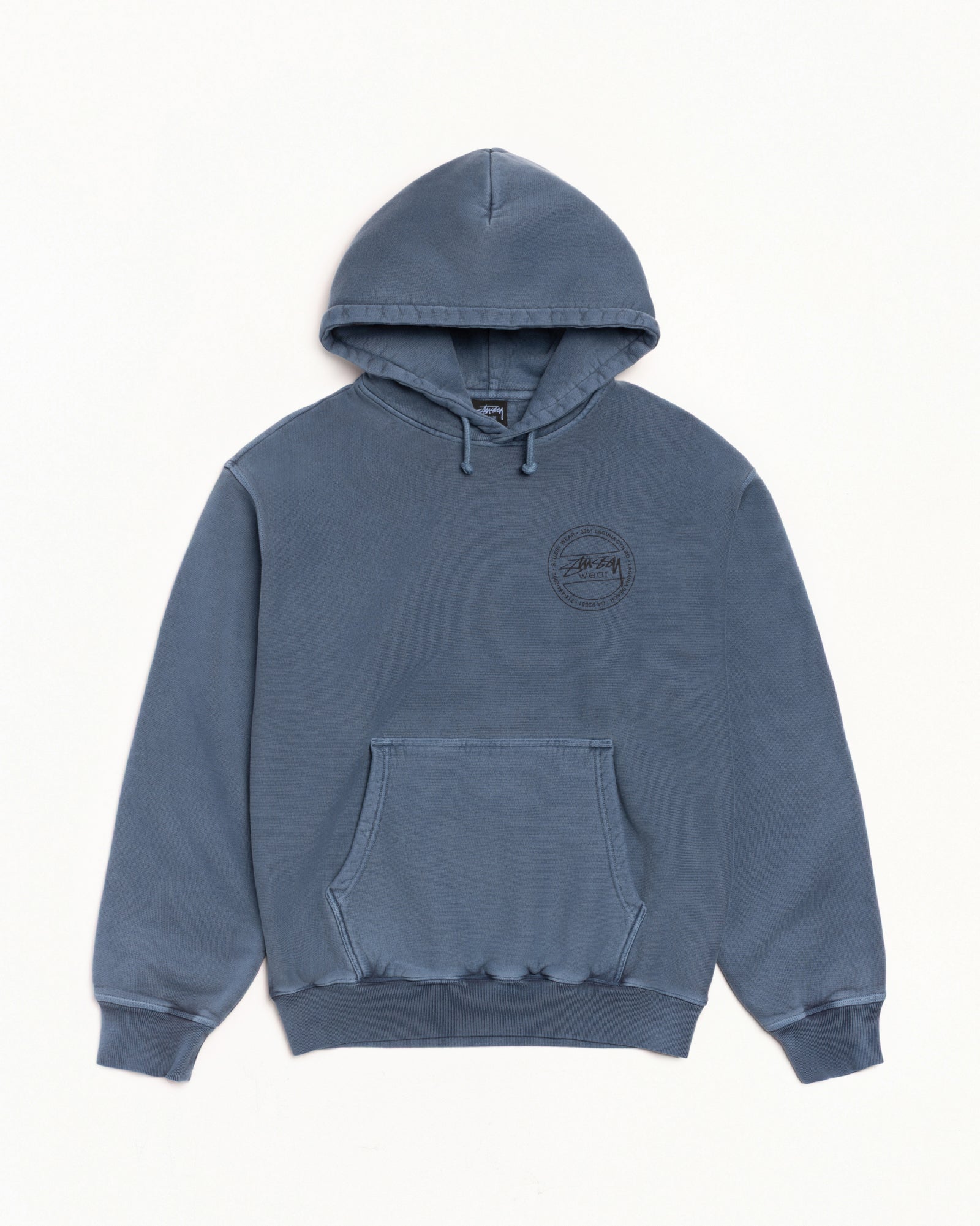 Stussy Wear Pig. Dyed Hood Mens Long Sleeve In Navy