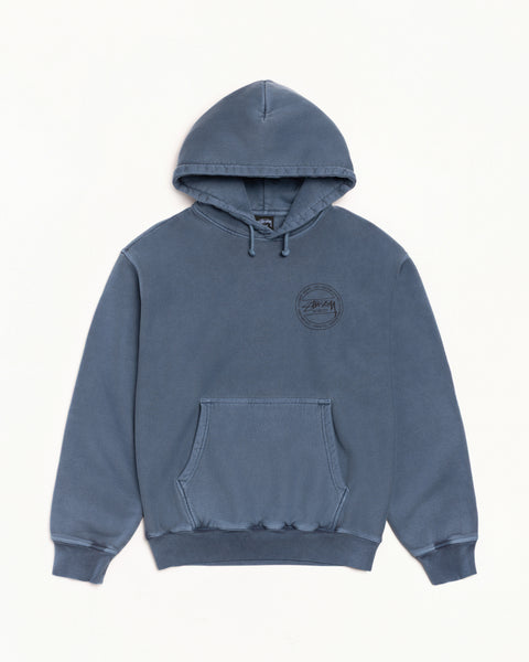 Stussy Wear Pig. Dyed Hood Mens Long Sleeve In Navy