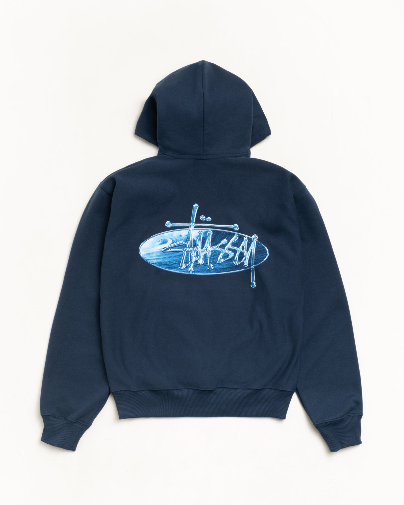 Wave Oval Hoodie – Navy | Sweats | Stüssy Europe