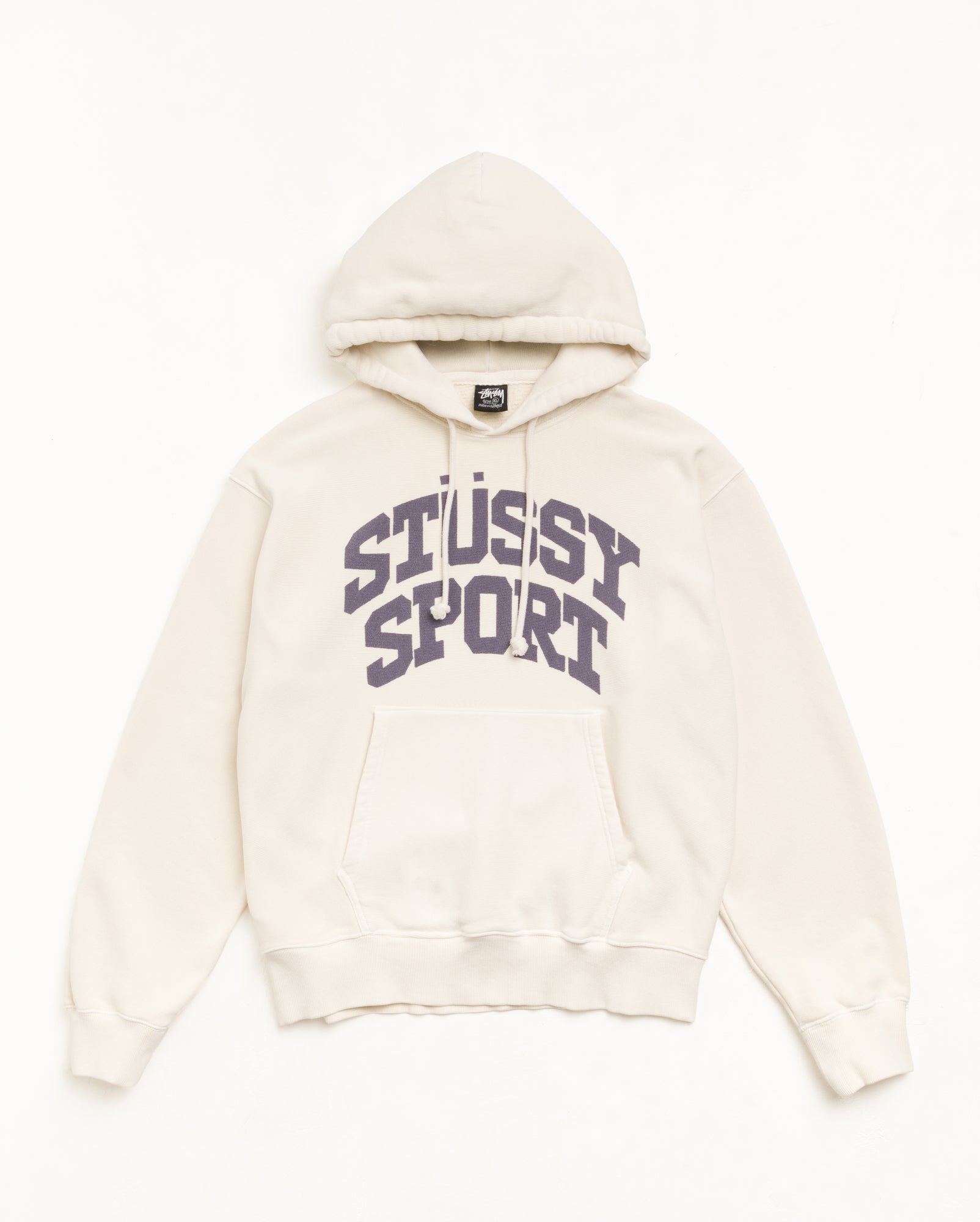 Block Sport Gar. Dyed Hood Unisex Long Sleeve In Bone