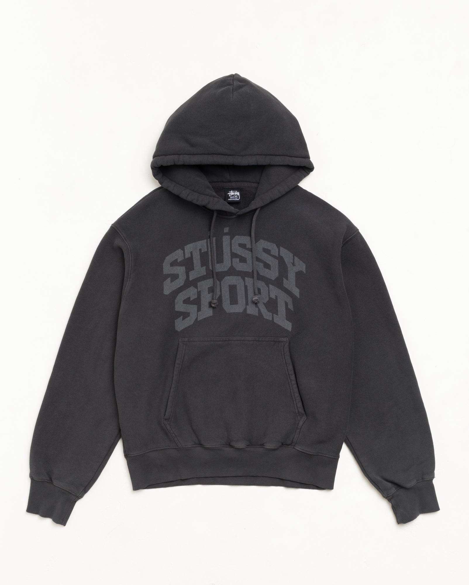 Block Sport Gar. Dyed Hood Unisex Long Sleeve In Faded Black