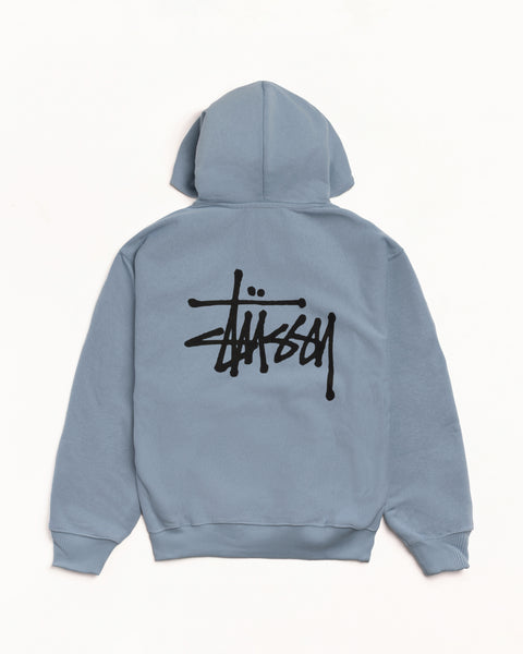 Basic Stussy Zip Hood Mens Long Sleeve In Slate