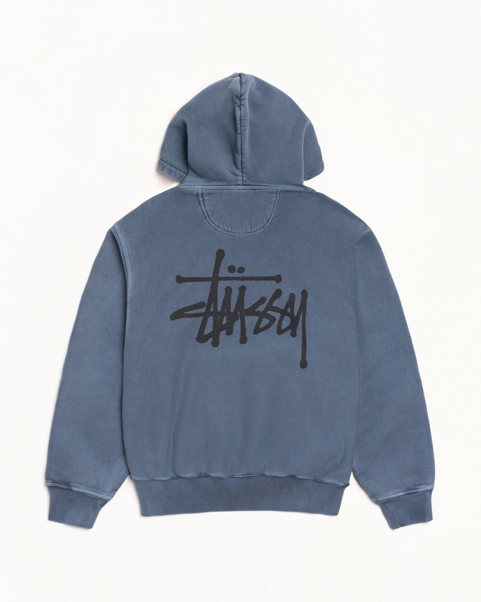 Basic Stüssy Zip Hoodie Pigment Dyed – Navy | Tee & Sweats