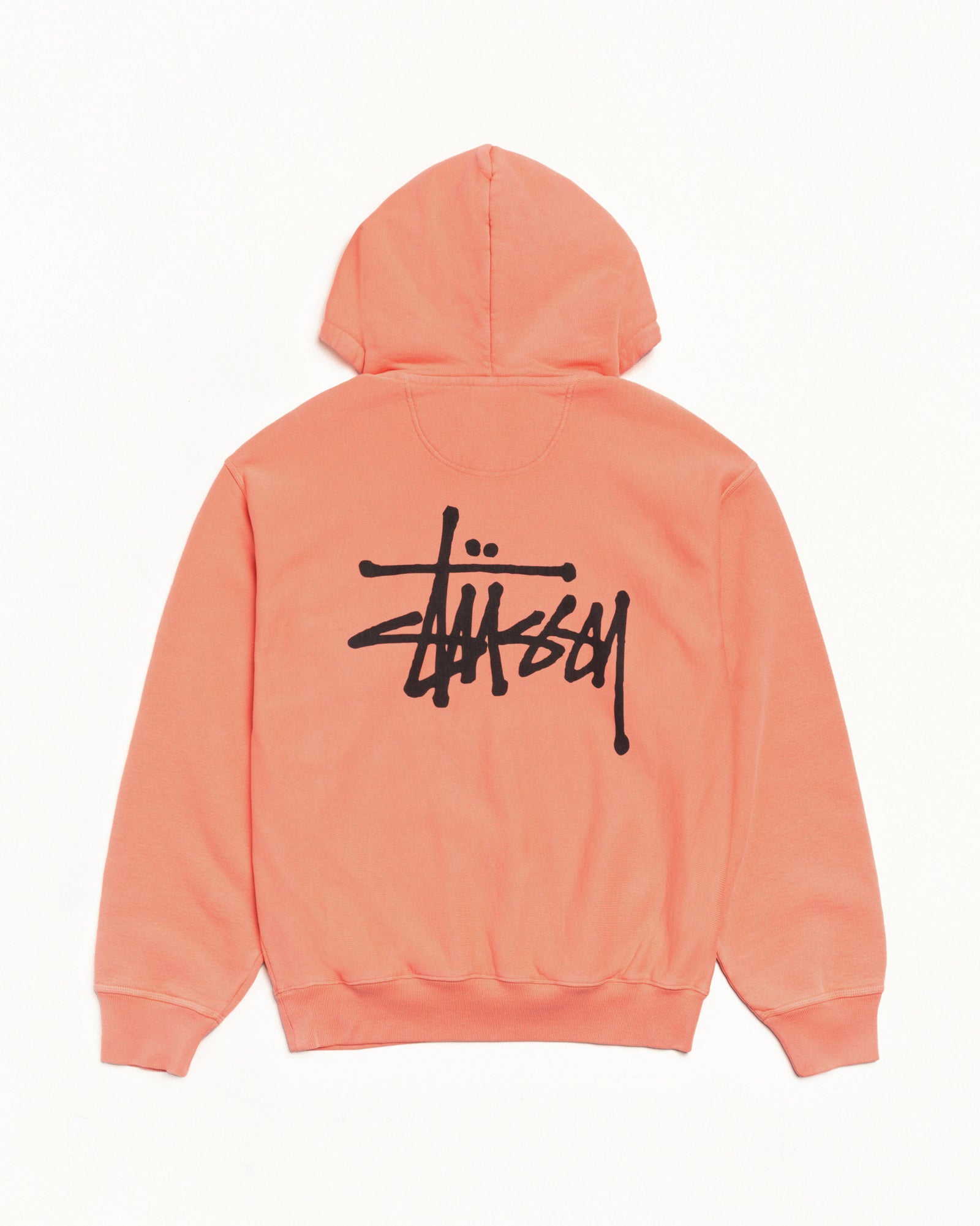 Basic Stüssy Zip Hoodie Pigment Dyed – Sherbert | T-Shirts &amp