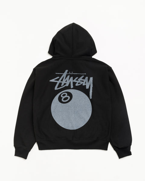 8 Ball Zip Hood Unisex Long Sleeve In Black