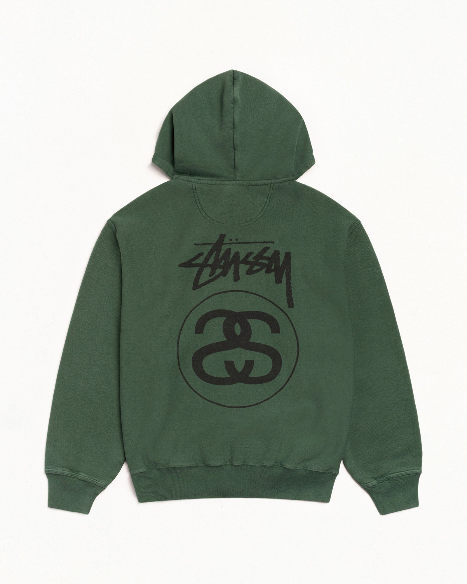 Stock Link Zip Hoodie Pigment Dyed – Pine | Sweats | Stüssy Europe