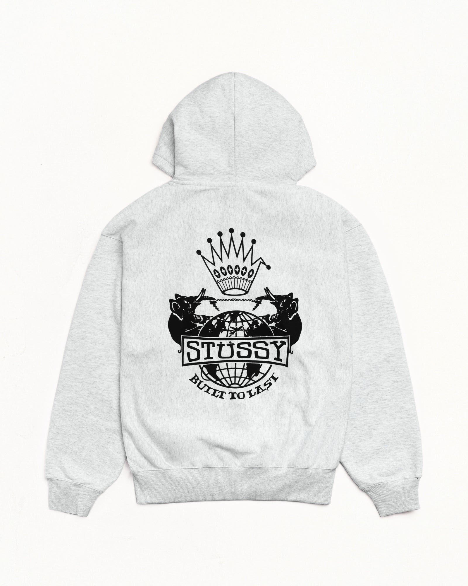 Built To Last Zip Hood Mens Long Sleeve In Ash Heather