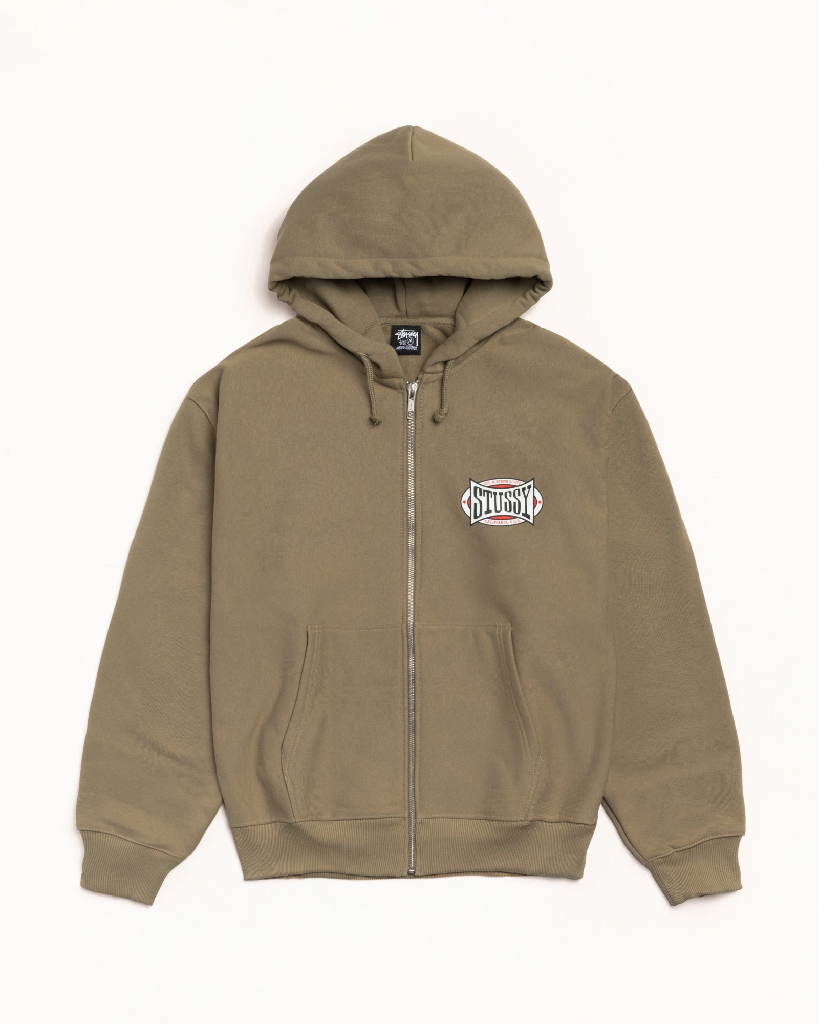 Champion Oval Zip Hood Mens Long Sleeve In Army