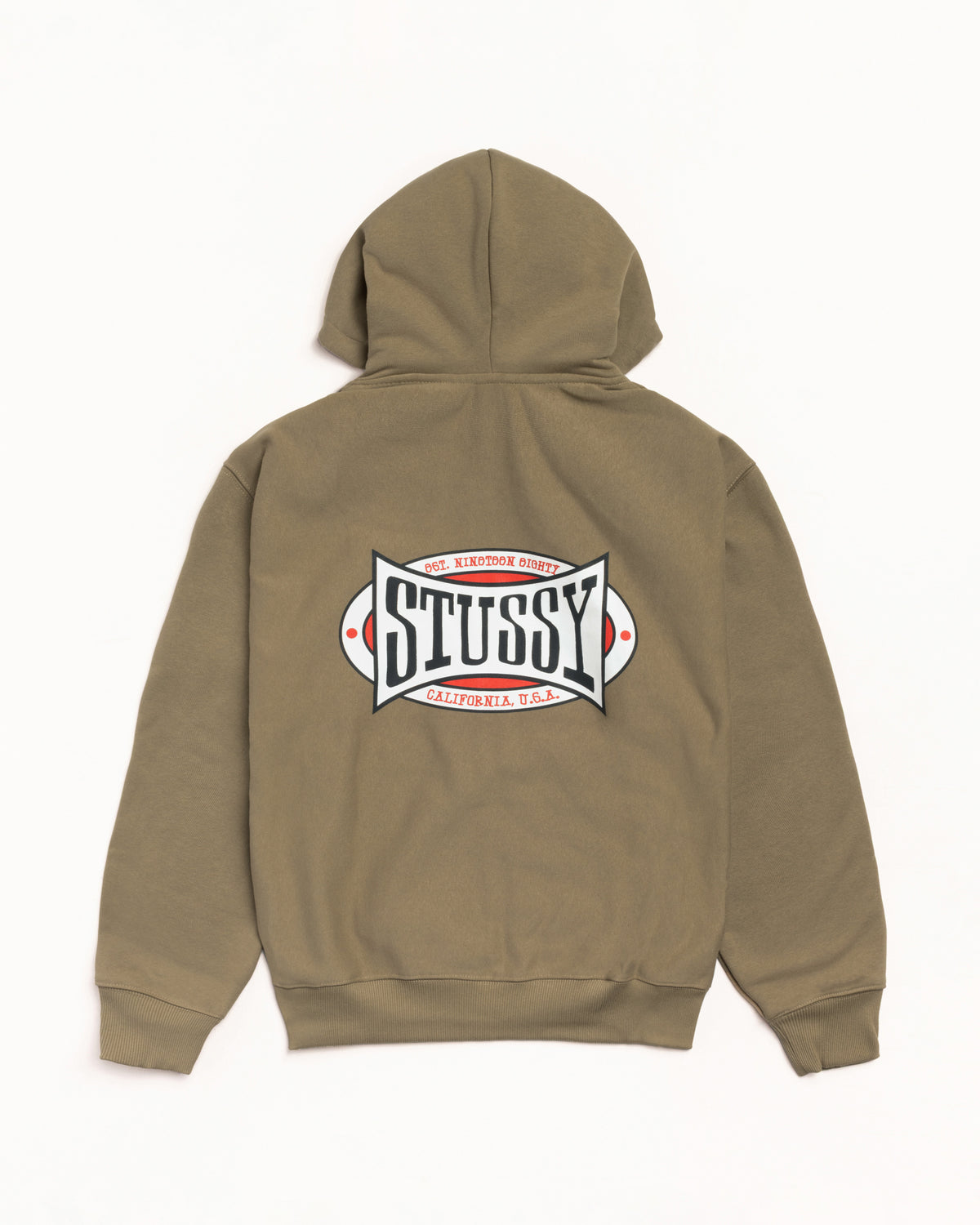 Champion Oval Zip Hoodie – Army | Sweats | Stüssy Europe