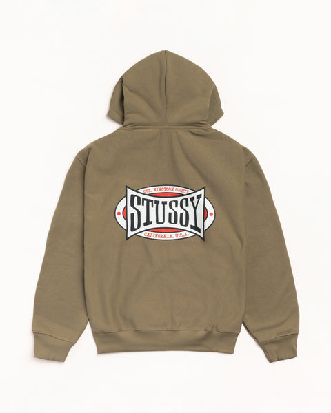 Champion Oval Zip Hood Mens Long Sleeve In Army