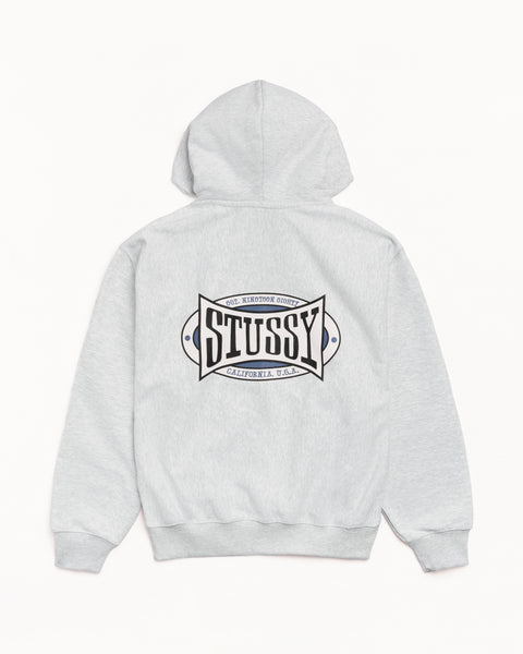 Champion Oval Zip Hood Mens Long Sleeve In Ash Heather