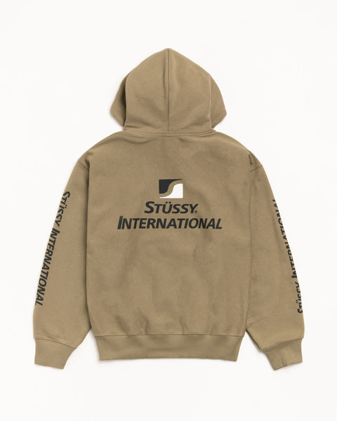 Stussy International Zip Hood Mens Long Sleeve In Army