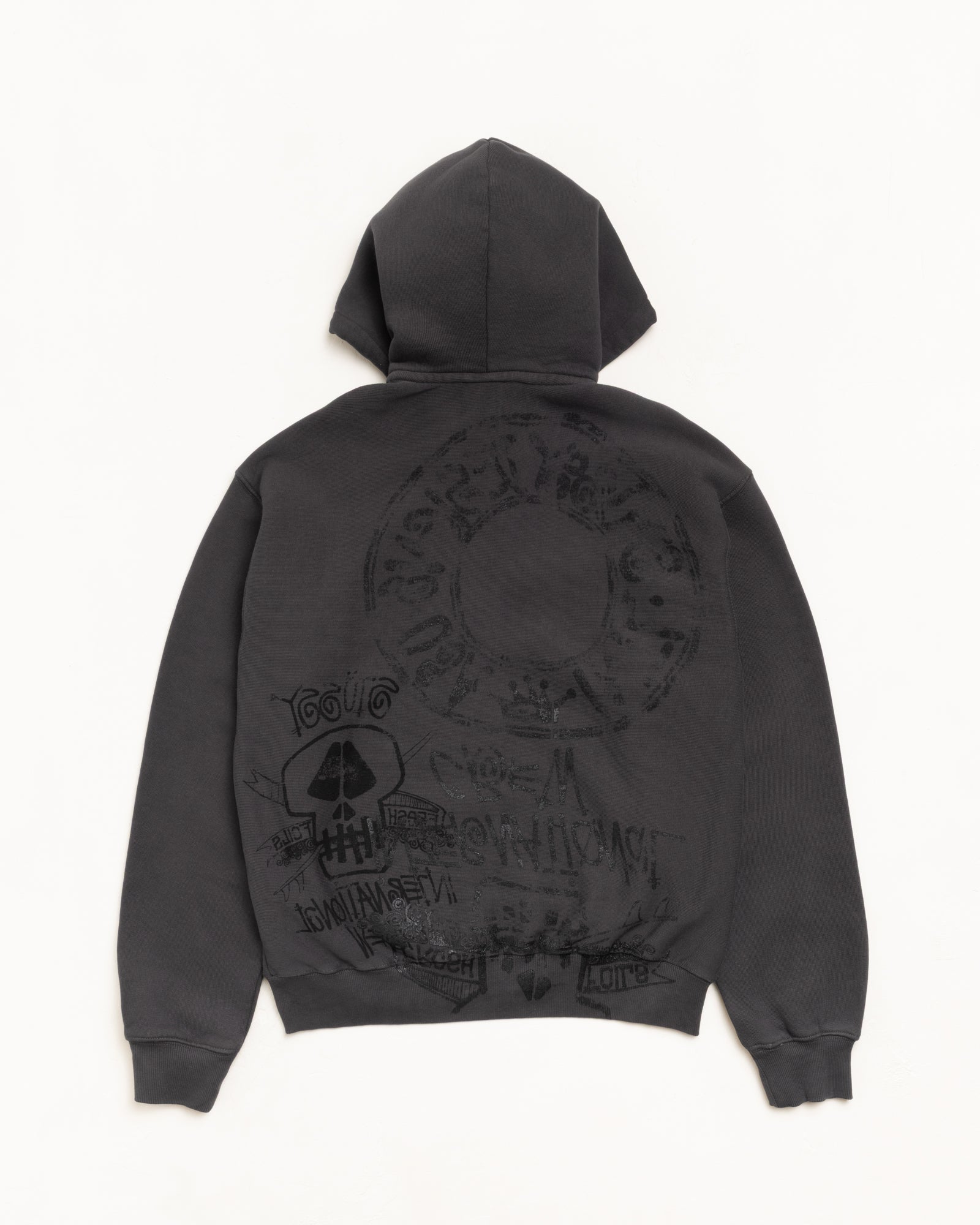 Skulls Zip Hoodie Pigment Dyed – Faded Black | Sweats | Stüssy Europe