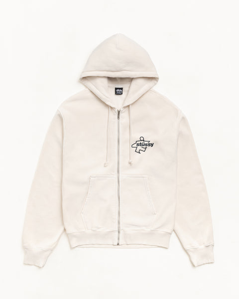 Surf Size Gar. Dyed Zip Hood Mens Long Sleeve In Bone