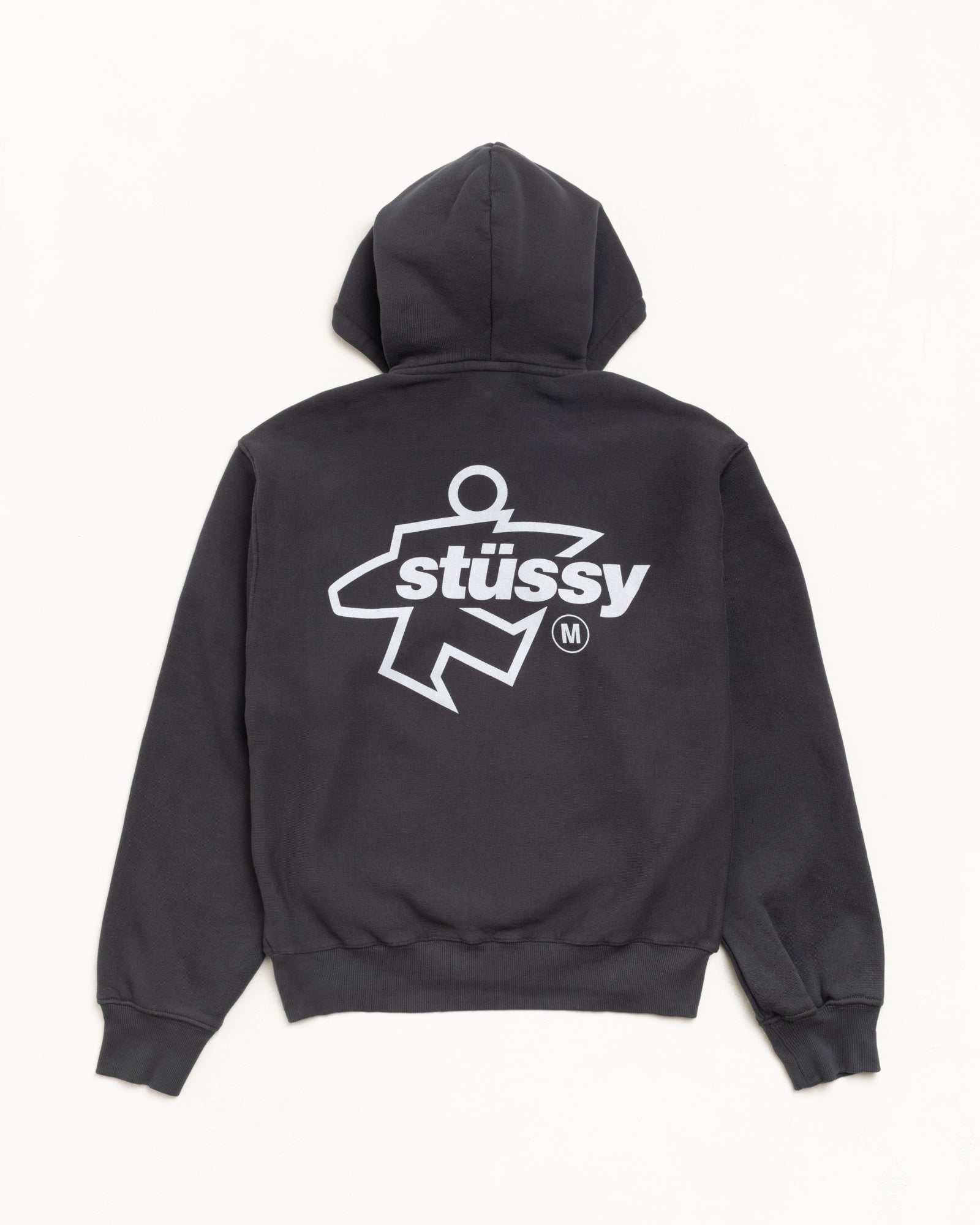 Surf Size Zip Hoodie – Faded Black | Sweats | Stüssy Europe