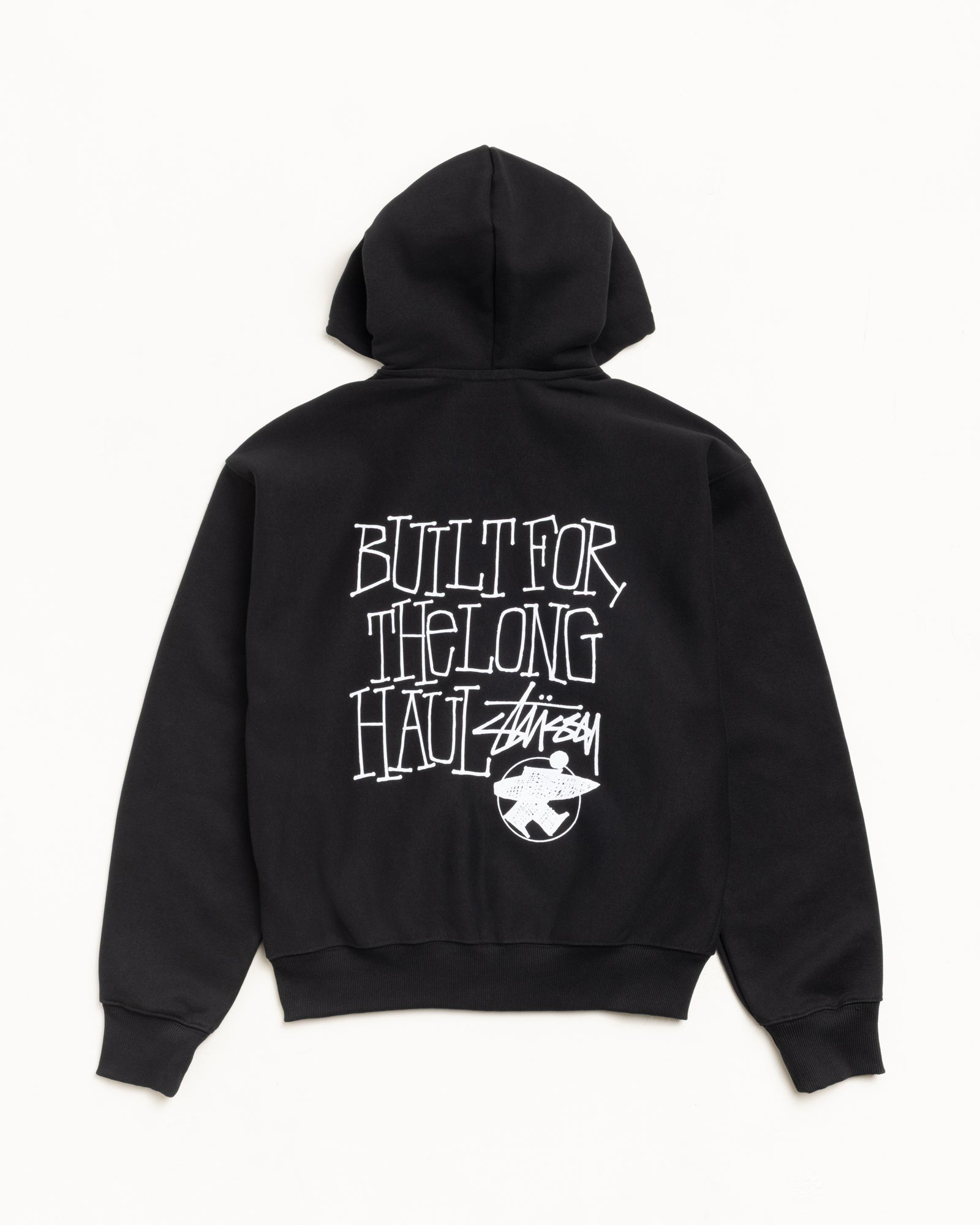 Long Haul Zip Hoodie – Black | Sweats | Stüssy Europe