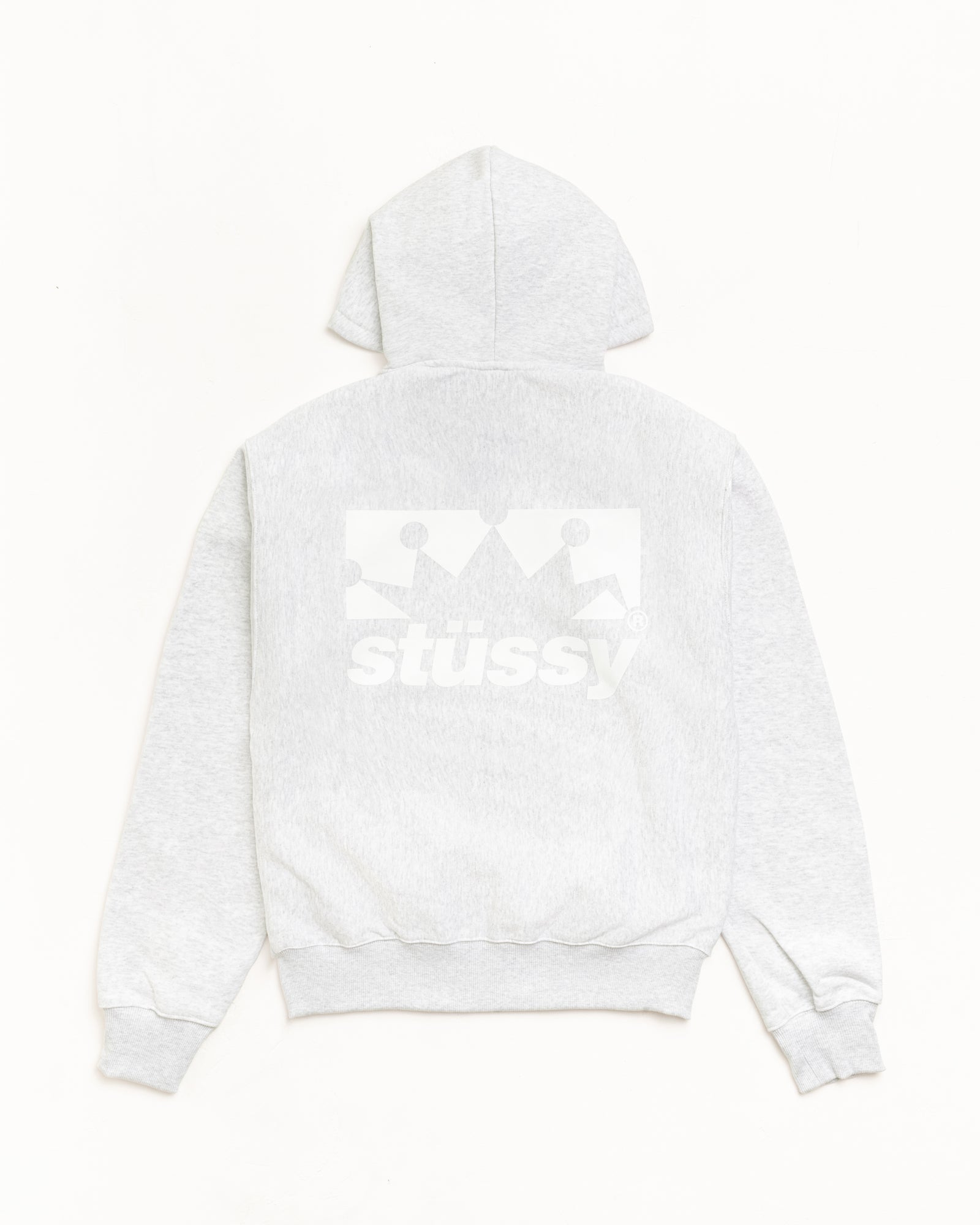 Box Crown Zip Hoodie – Ash Heather | Sweats | Stüssy Europe