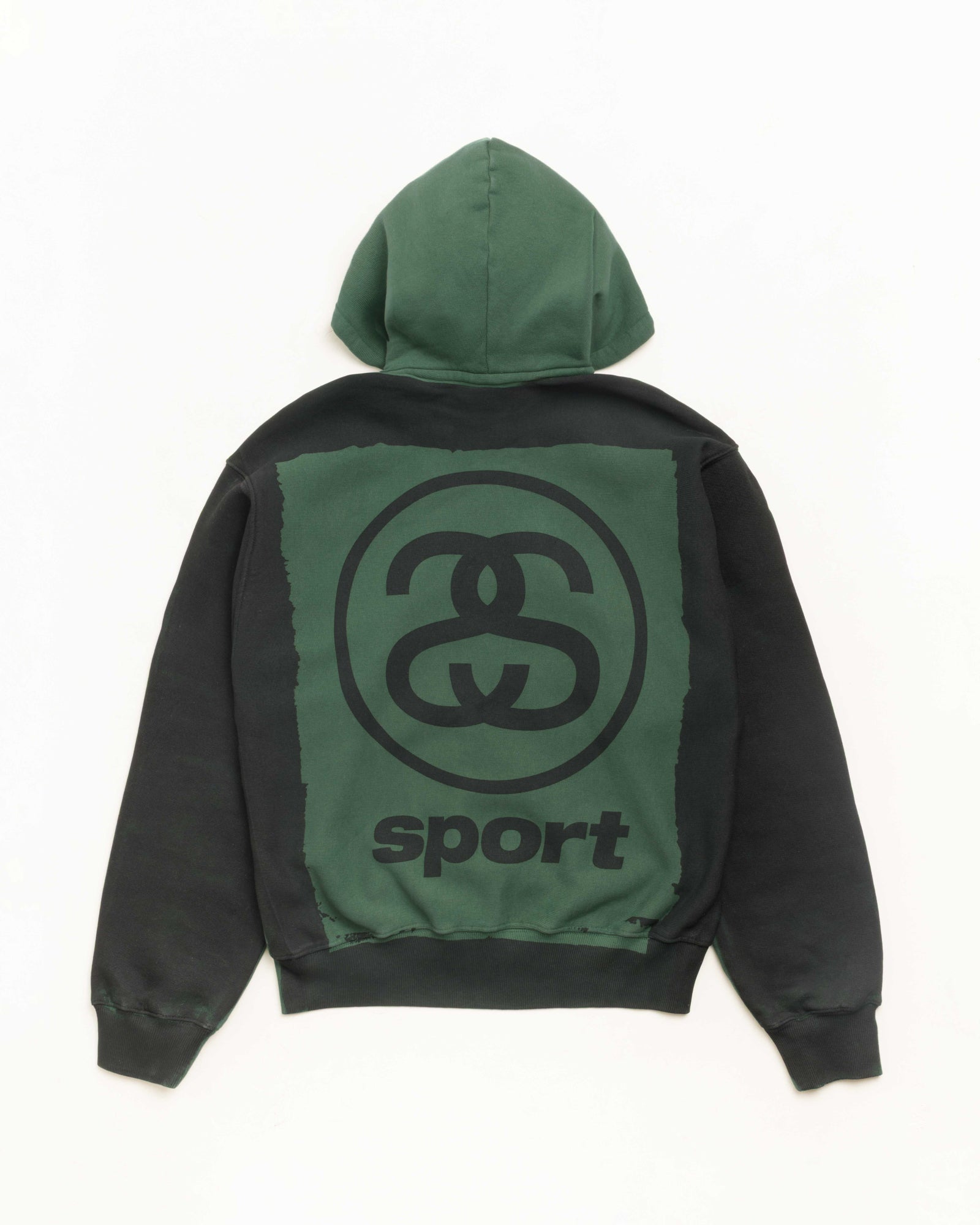 Link Sport Gar. Dyed Zip Hood Unisex Long Sleeve In Pine