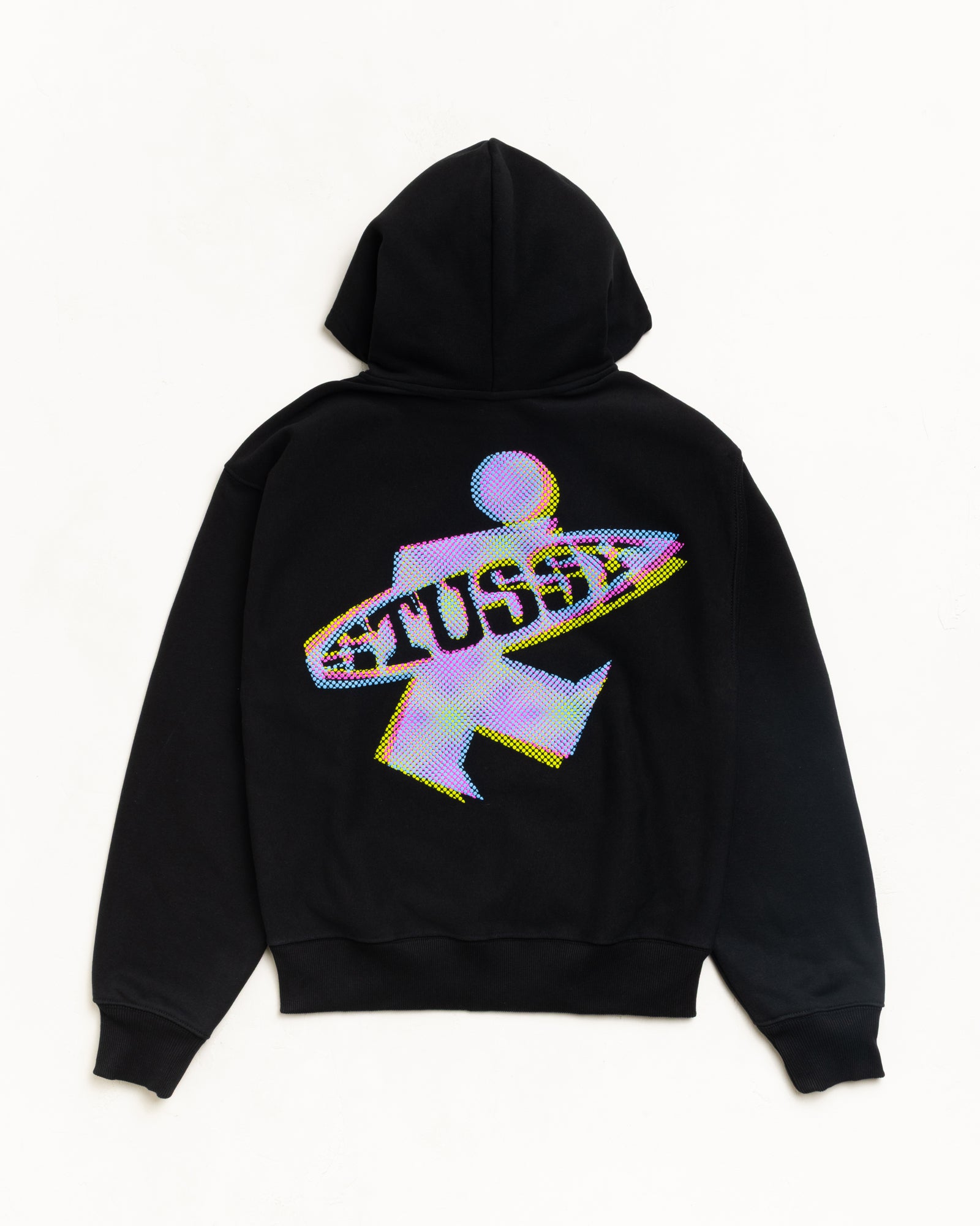 Dot Surf Puff Print Zip Hoodie – Black | Sweats | Stüssy Europe