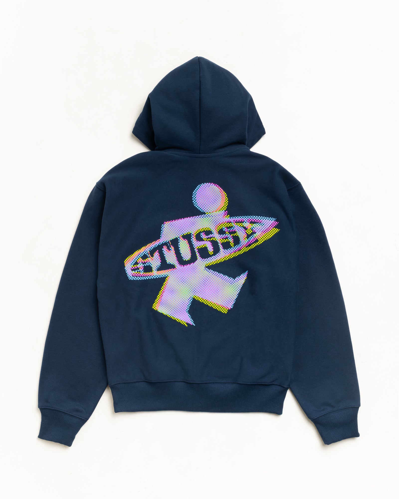 Dot Surf Puff Print Zip Hoodie – Navy | Sweats | Stüssy Europe