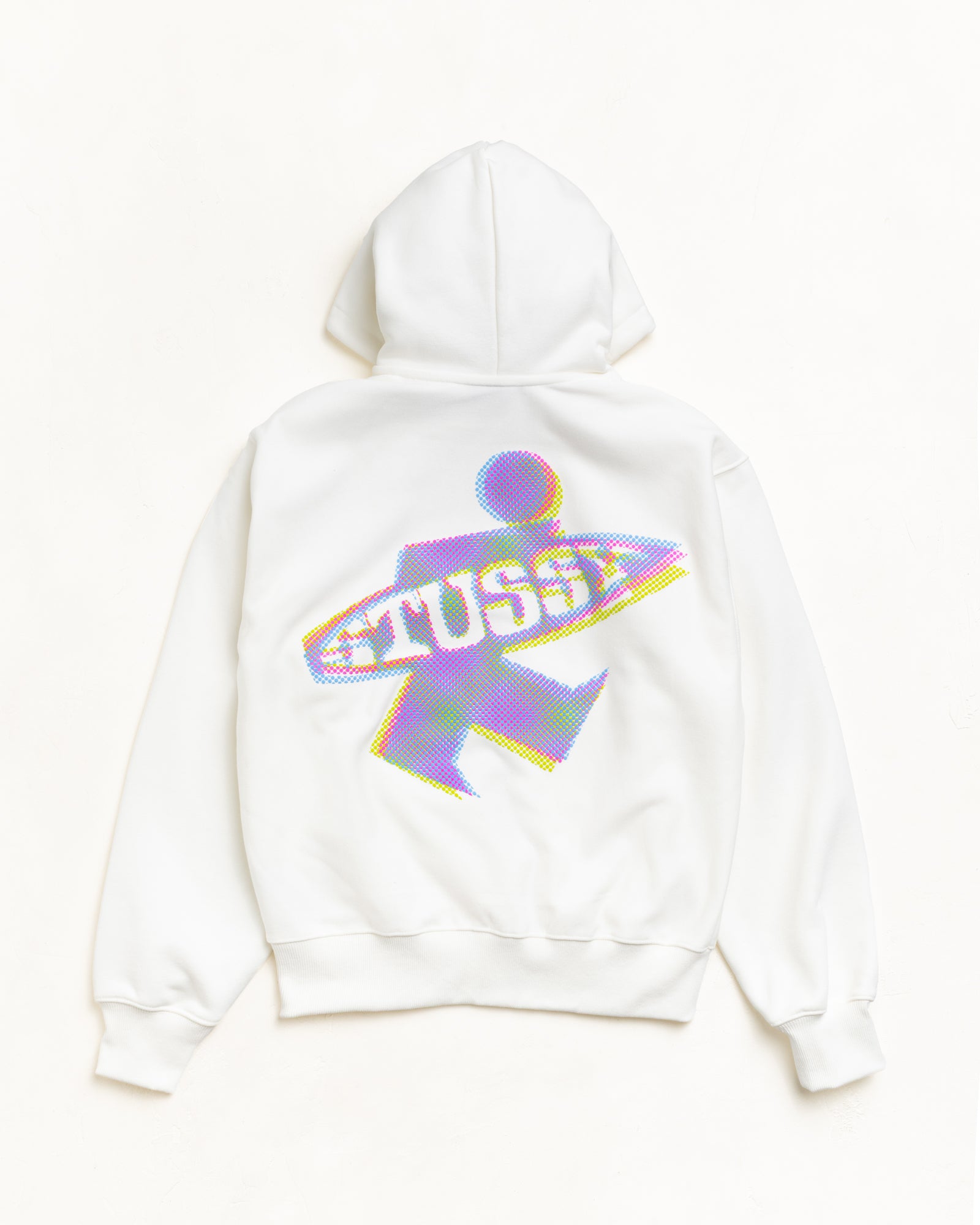 Dot Surf Zip Hood Unisex Long Sleeve In Off White