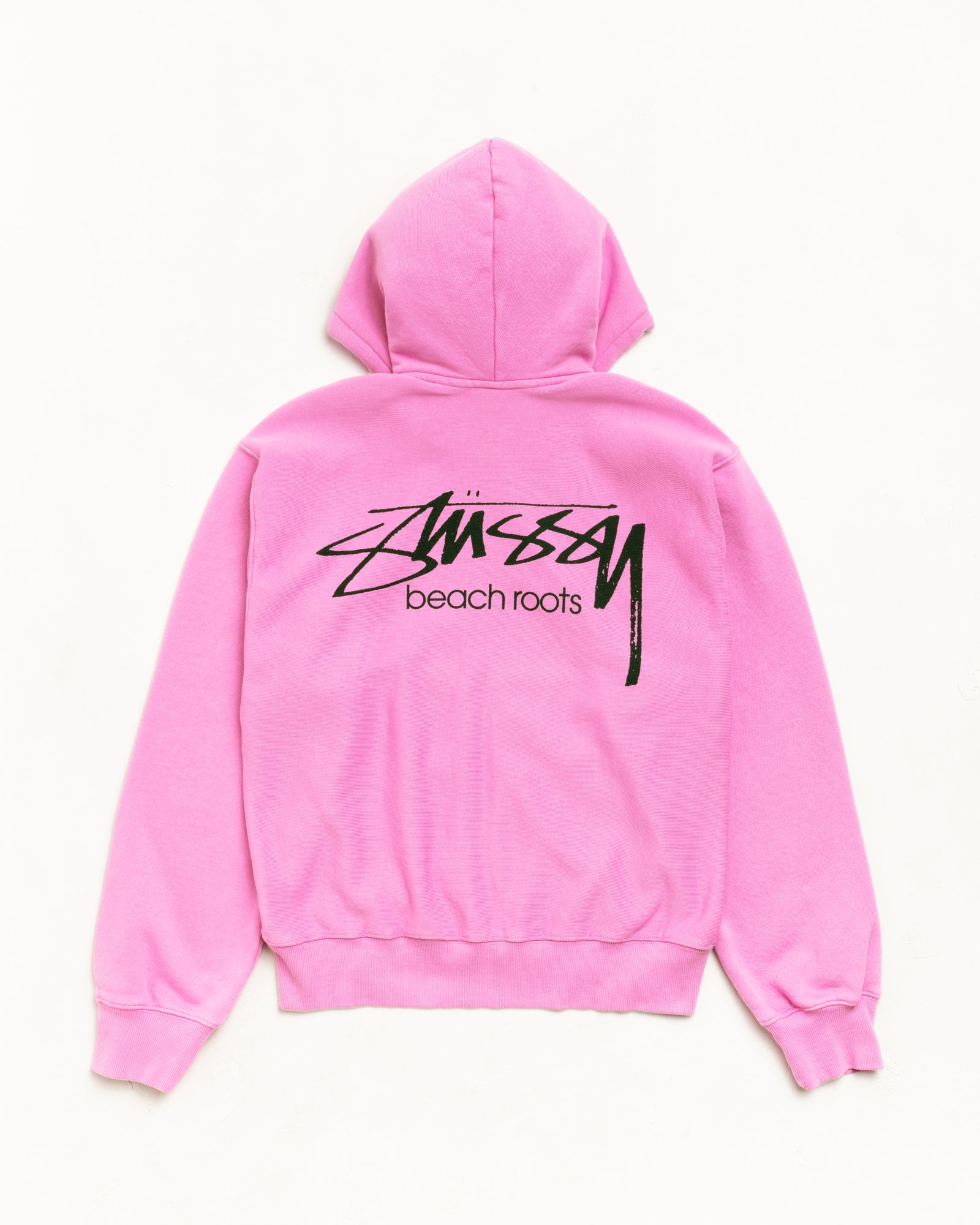 Beach Roots Zip Hoodie Garment Dyed – Pink | Sweats | Stüssy Europe