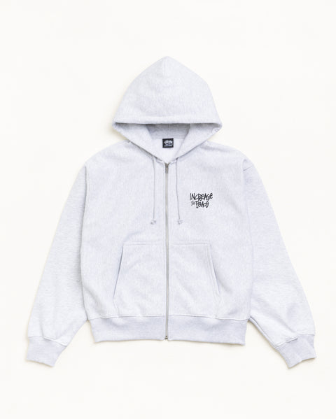 Peace Increased Zip Hood Unisex Long Sleeve In Ash Heather