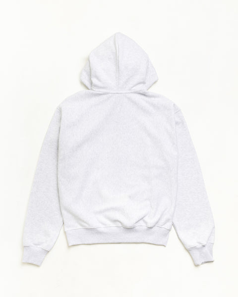 Plaid Zip Hood Unisex Long Sleeve In Ash Heather/gold