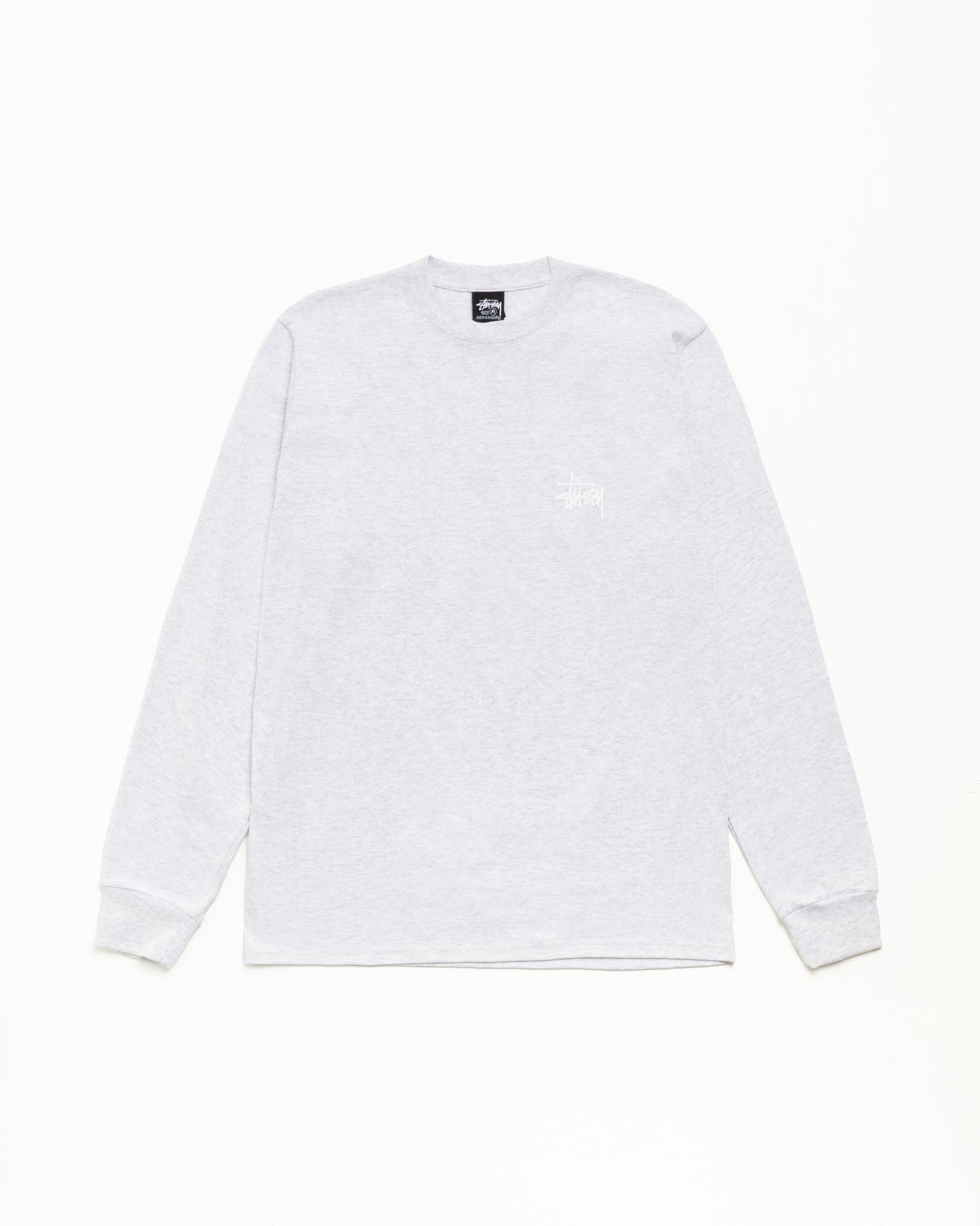 Basic Stüssy LS Tee T-shirt à manches longues unisexe dans le coloris Ash Heather
