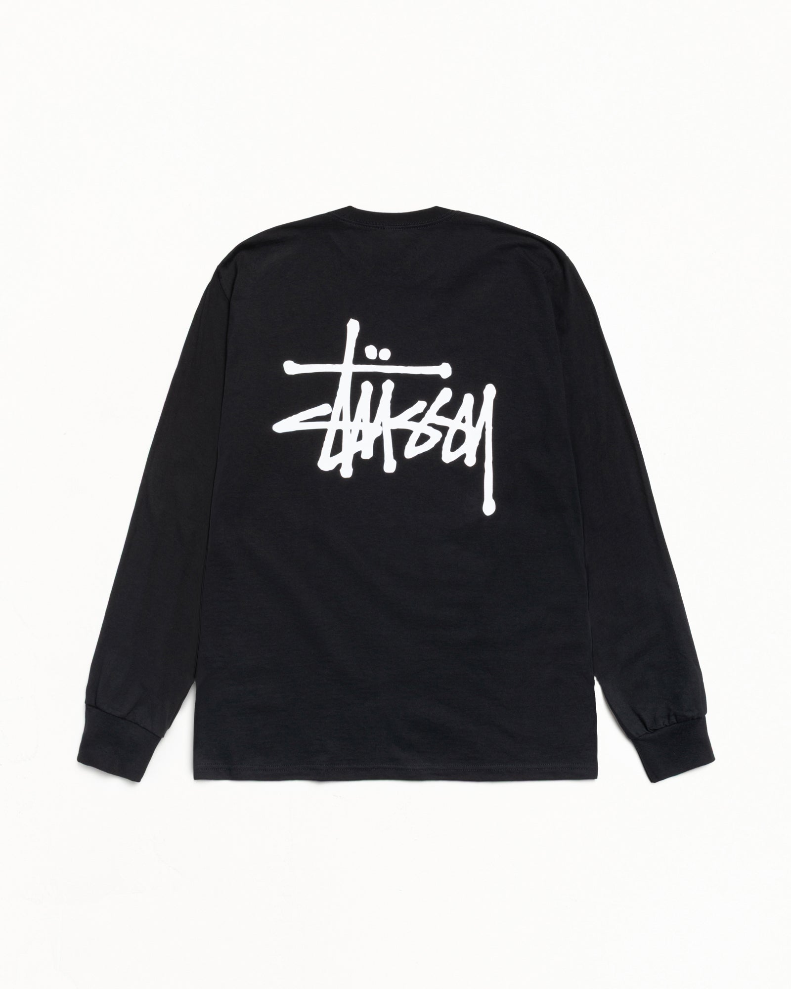 Basic Stüssy LS Tee – Black | Tees | Stüssy Europe