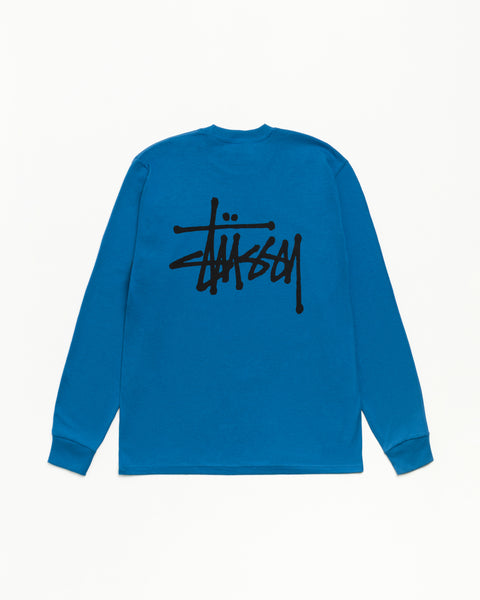 Basic Stüssy LS Tee T-shirt à manches longues dans le coloris bleu
