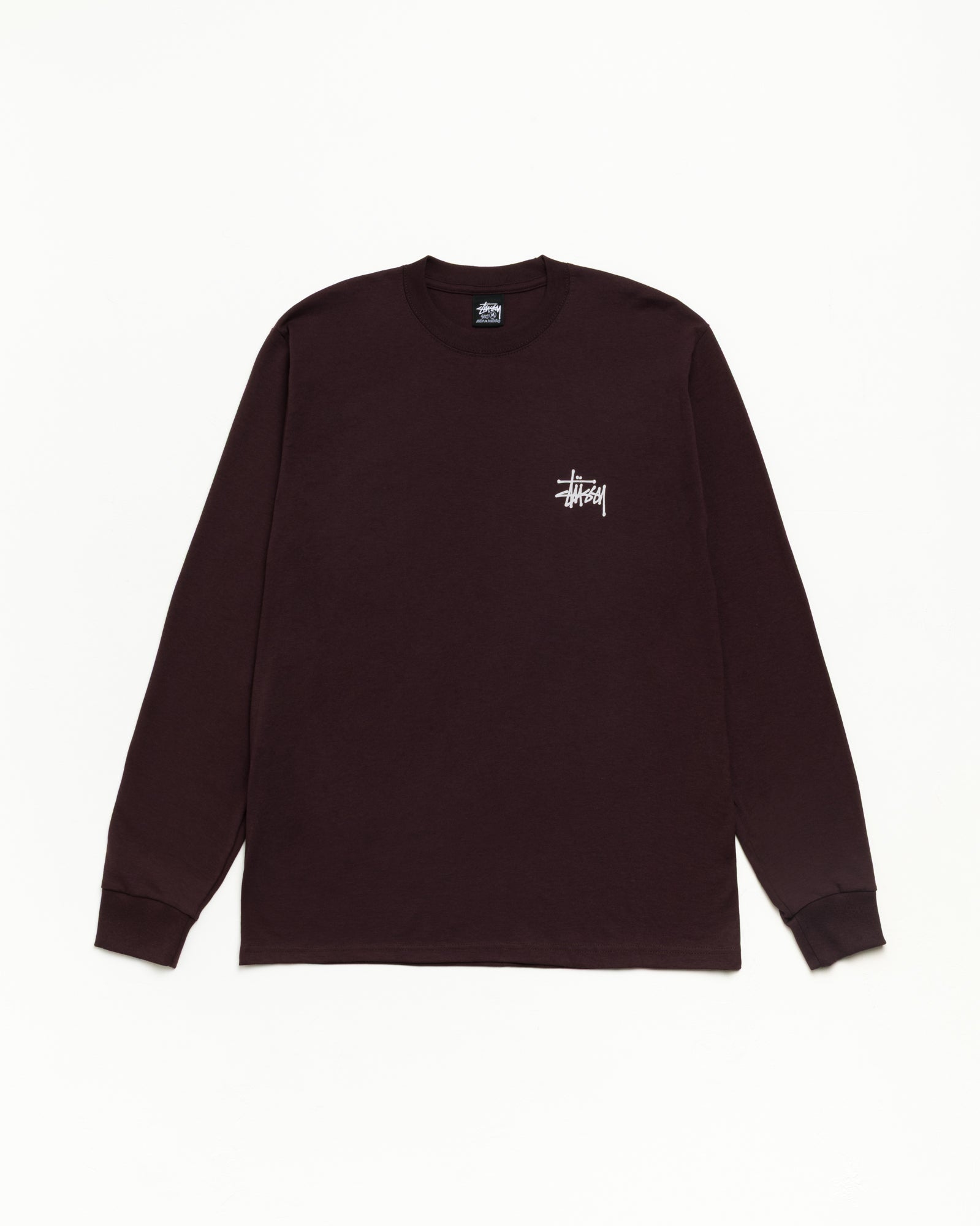 Basic Stüssy LS Tee T-shirt à manches longues unisexe dans le coloris Chocolat