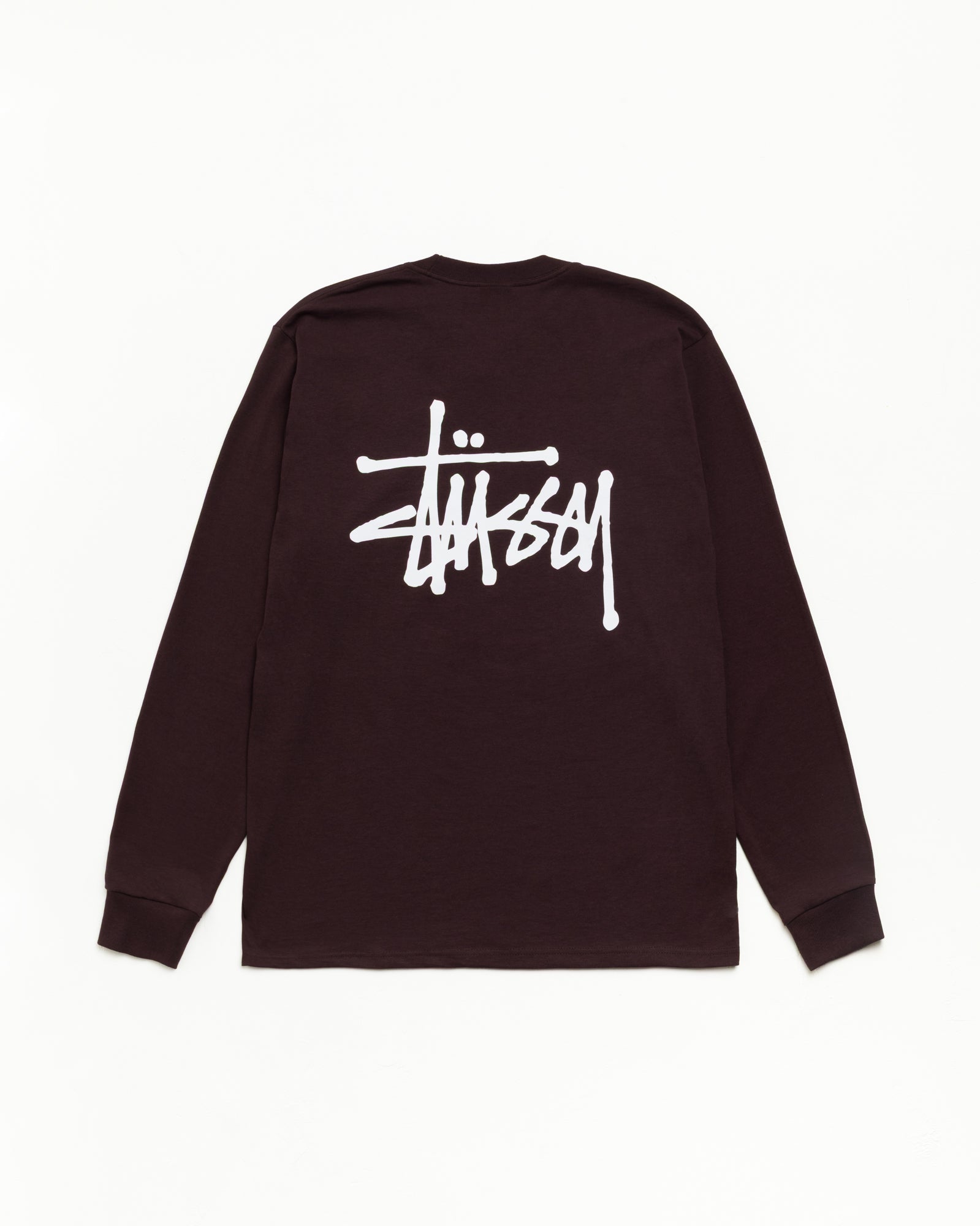 Basic Stüssy LS Tee T-shirt manches longues unisexe dans le coloris Chocolat