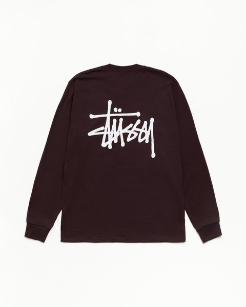 Basic Stüssy LS Tee T-shirt manches longues unisexe dans le coloris Chocolat