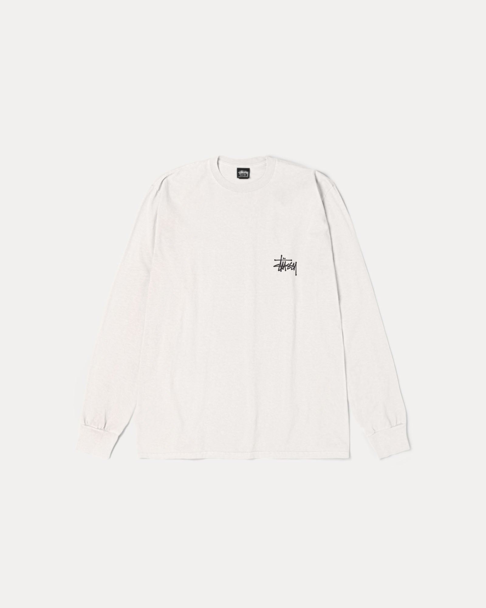 Basic Stüssy LS Tee Pigment Dyed – Natural | Tees | Stüssy