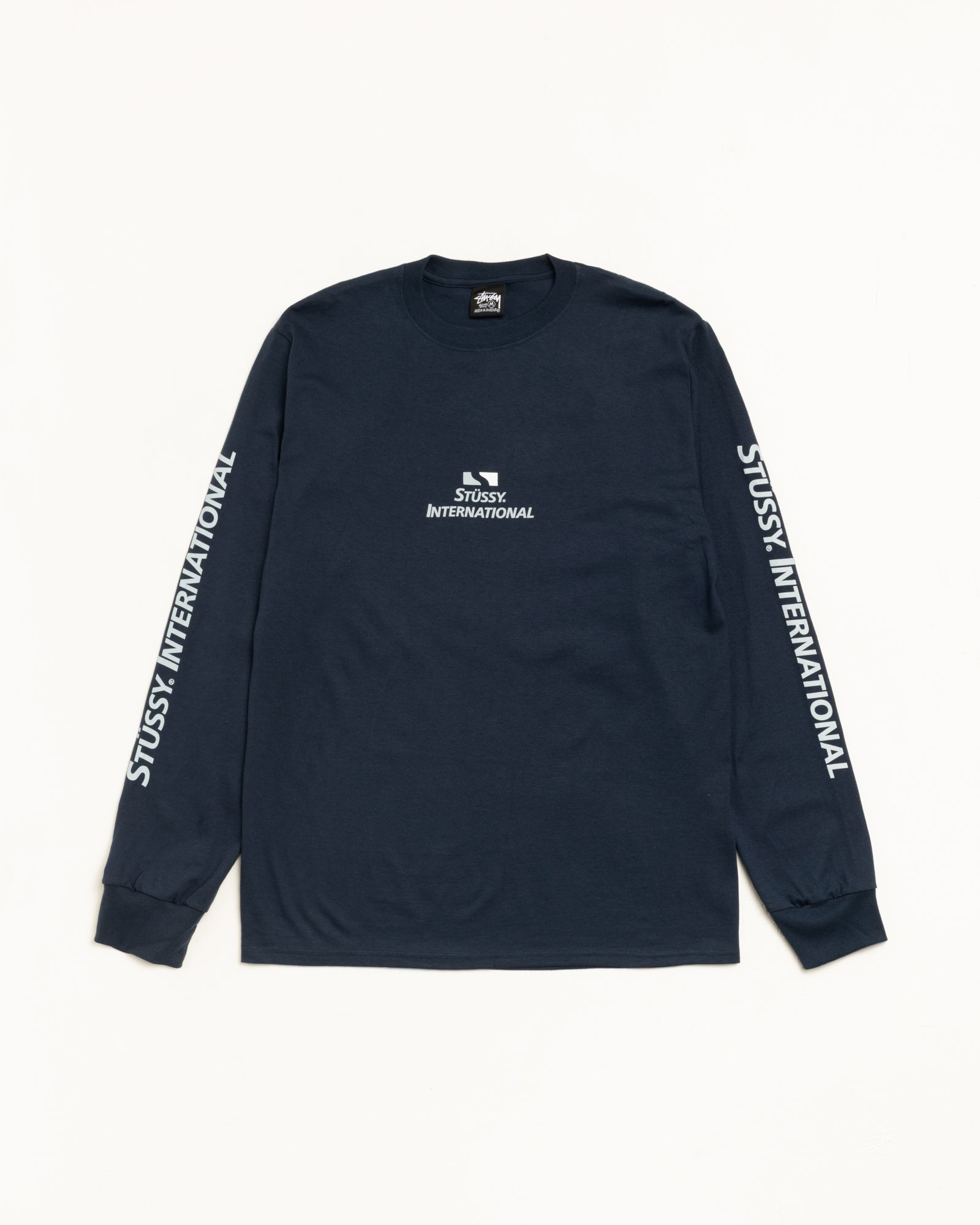 Stussy International Ls Tee Mens Long Sleeve In Navy