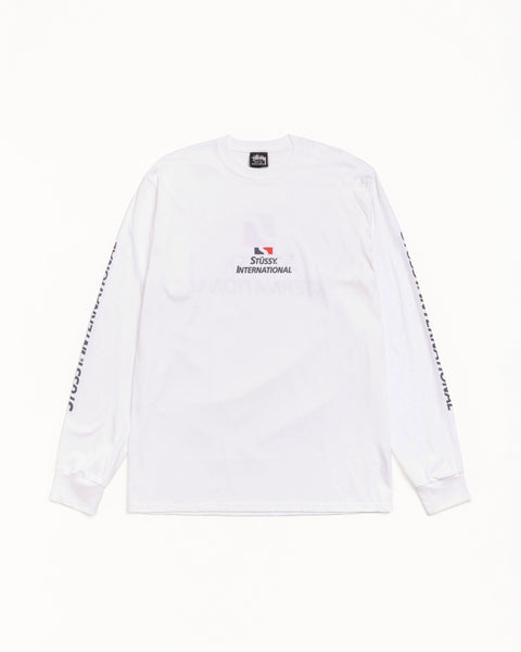 Stussy International Ls Tee Mens Long Sleeve In White