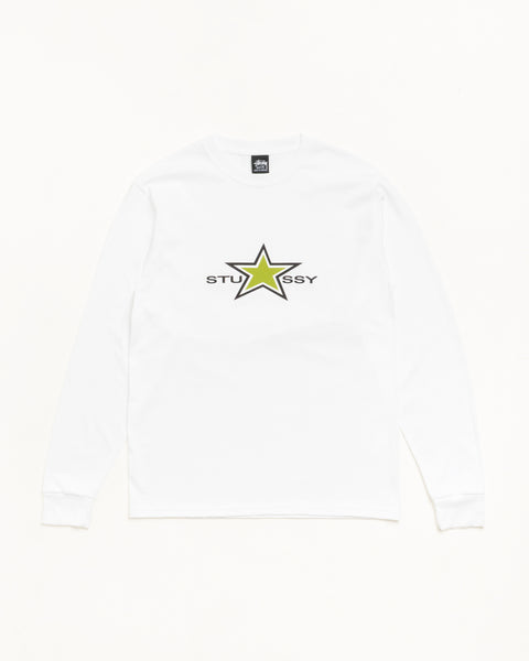Stussy Star Ls Tee Unisex Long Sleeve In White