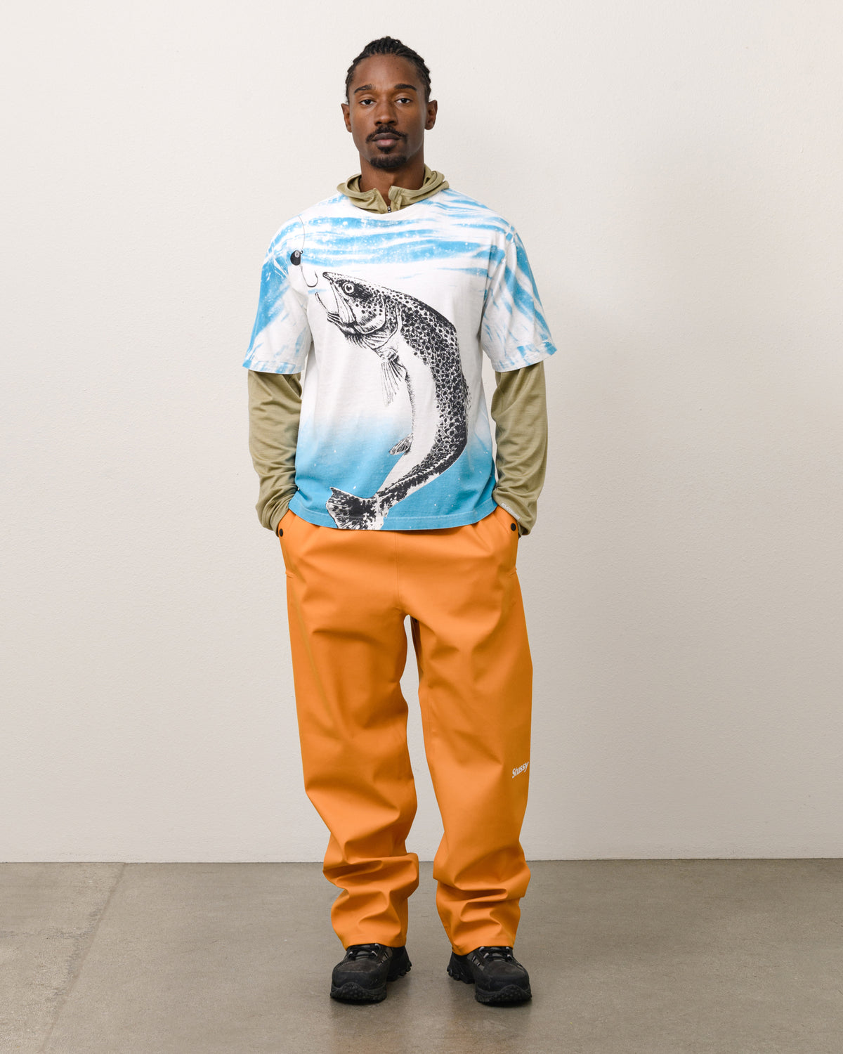 Stussy Tears Columbia Pant Unisex In Orange