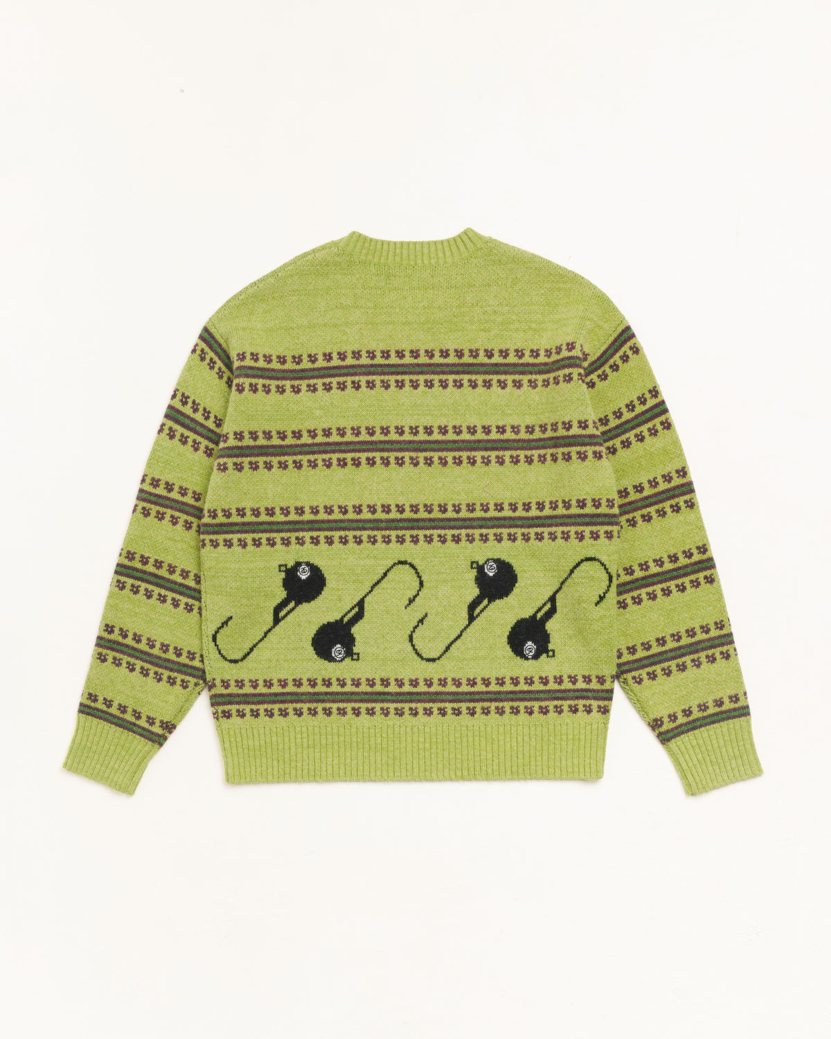 Stussy Tears Knit Sweater Mens Long Sleeve In Green