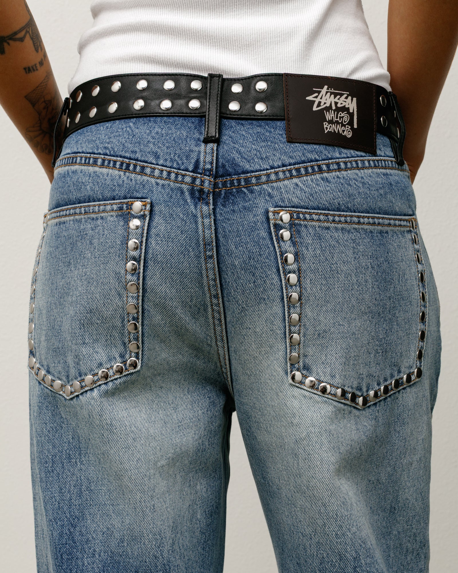 Wales Bonner Studded Jean – Washed Blue | Bottoms | Stüssy