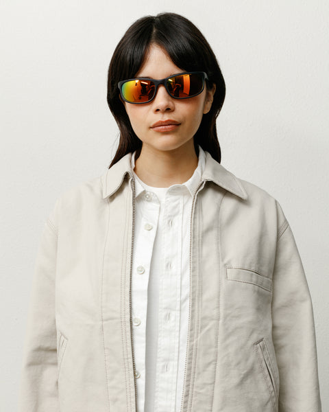 Julian Sunglasses Accessories In Frost Black/orange Mirror Lens