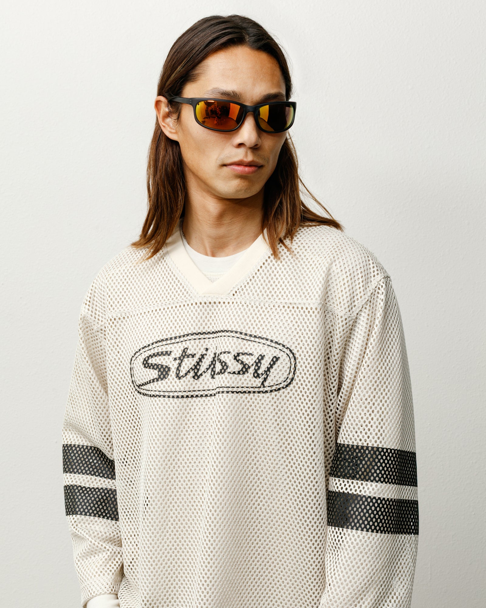 Julian Sunglasses Accessories In Frost Black/orange Mirror Lens